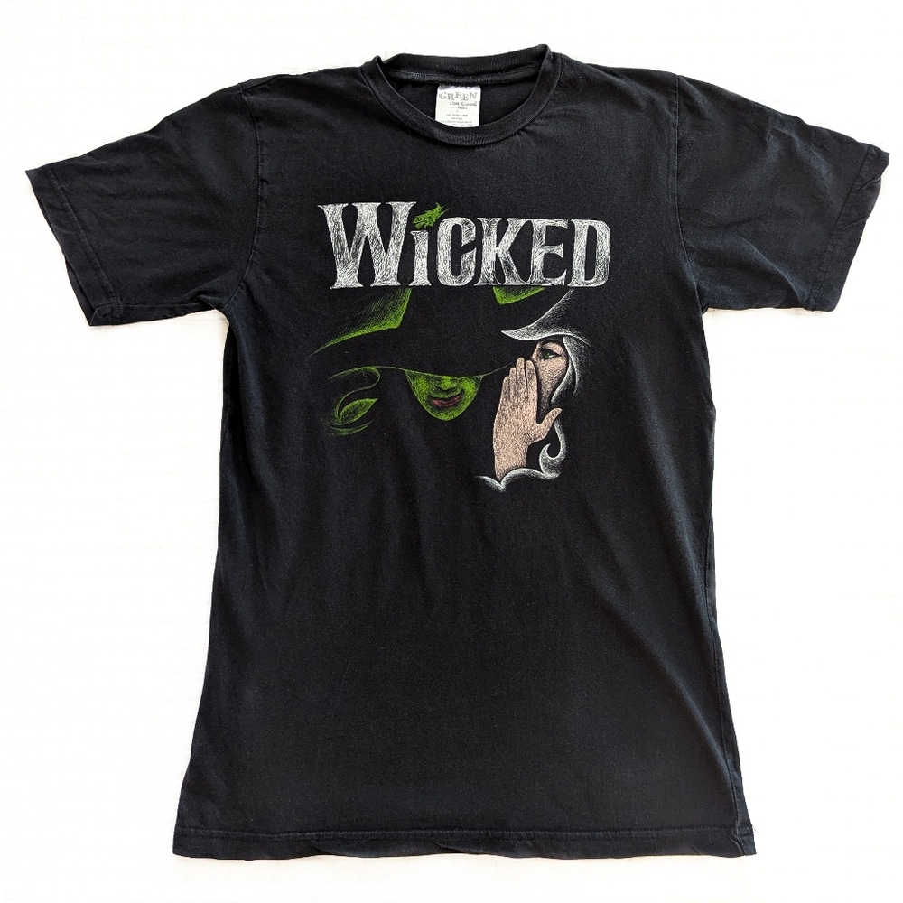 Wicked - Green for Good Broadway Musical Screen Print T-Shirt Organic Cotton Top